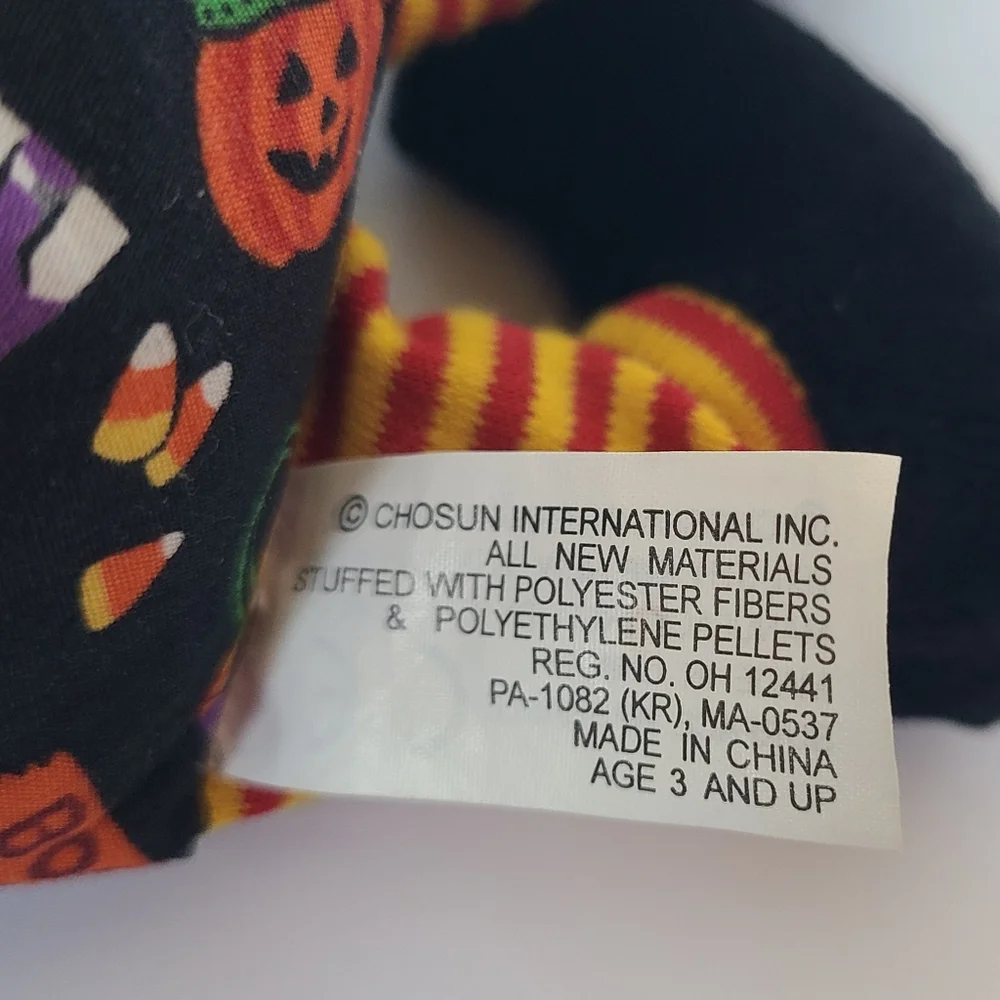 Whimsical Chosun Halloween Witch Plush Stuffed Doll Shelf Sitter Pumpkin Toy Vtg